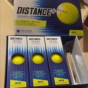 TaylorMade Distance+ Hi-Visibility Yellow Golf Balls